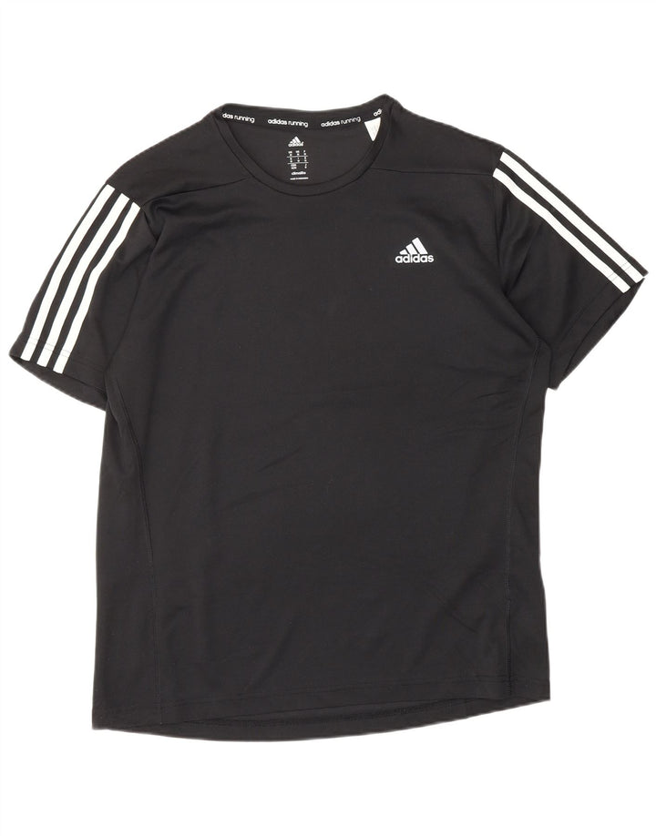 ADIDAS Mens Climalite T-Shirt Top Medium Black Polyester