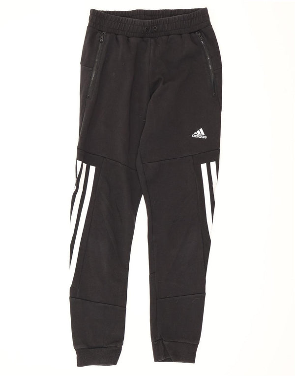 Ανδρική φόρμα Adidas Παντελόνι Joggers Μικρό μαύρο βαμβακερό