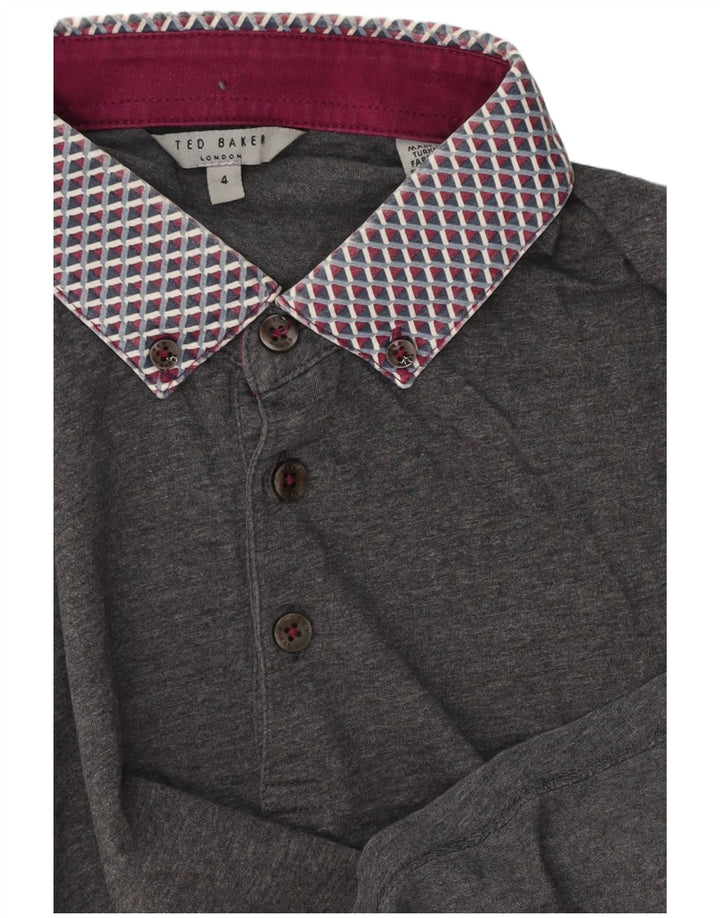 Ted Baker Ανδρικό πουκάμισο Polo Size 4 Large Grey