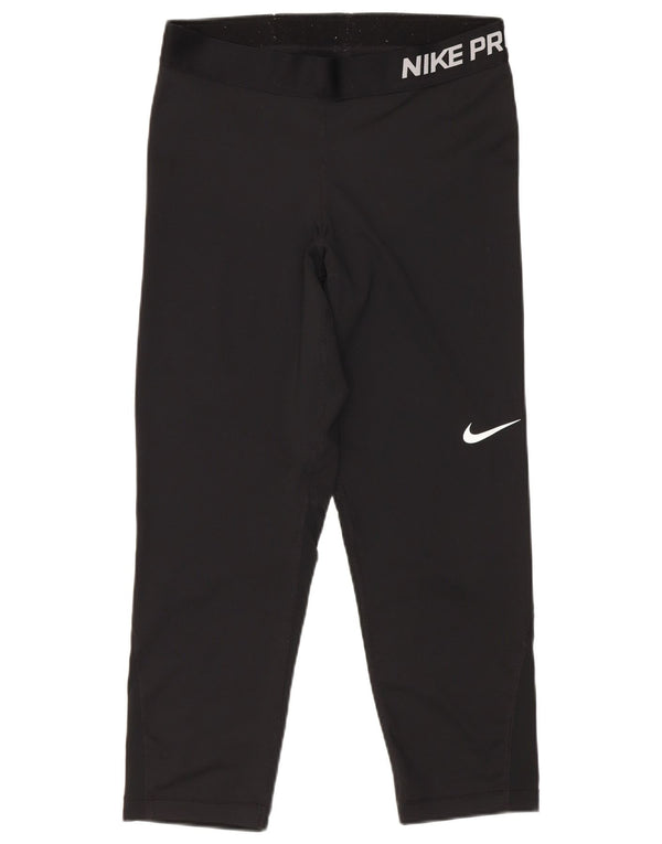 Γυναικεία γραφικά κολάν Κάπρι Nike Medium W26 L21 Μαύρο