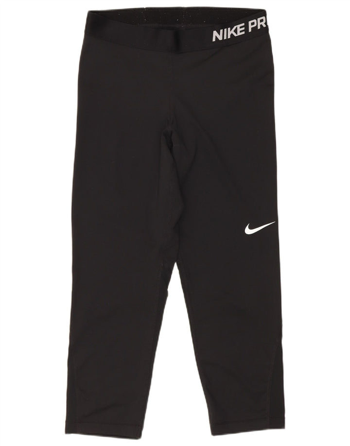 Γυναικεία γραφικά κολάν Κάπρι Nike Medium W26 L21 Μαύρο