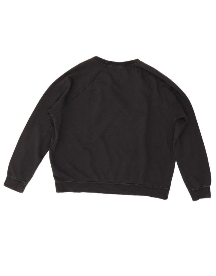 NIKE Womens Oversized Sweatshirt Jumper UK 16 Large Black Cotton