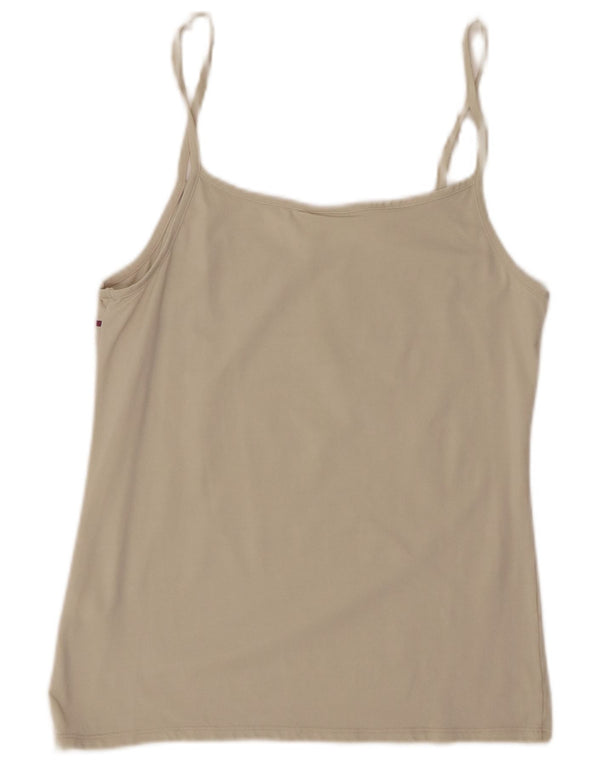 Fila Womens Crop Cami Top UK 14 Large Beige Polyamide