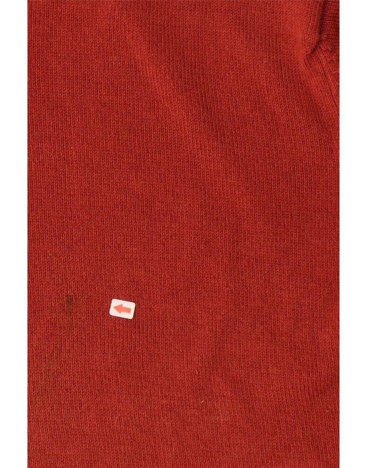 Ανδρικό πουλόβερ Marks & Spencer Regular Fit Crew Neck Jumper μεγάλο κόκκινο βαμβακερό