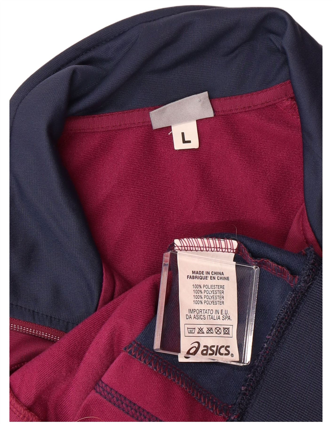 Γυναικεία αθλητική φόρμα ASICS Top Jacket UK 14 Large Purple Colourblock Polyester