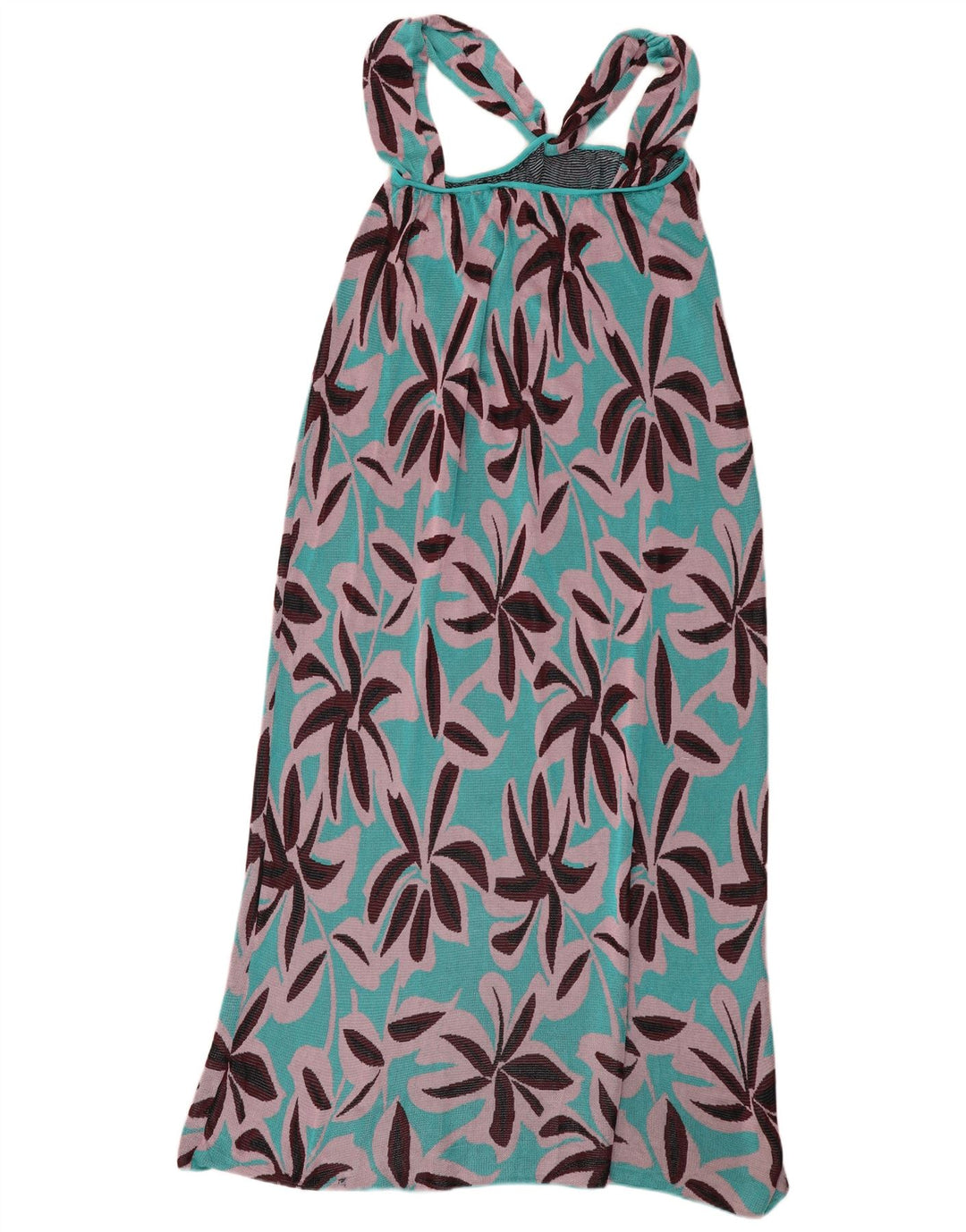 Zara Γυναικείο Maxi Sundress UK 12 Medium Blue Floral Viscose