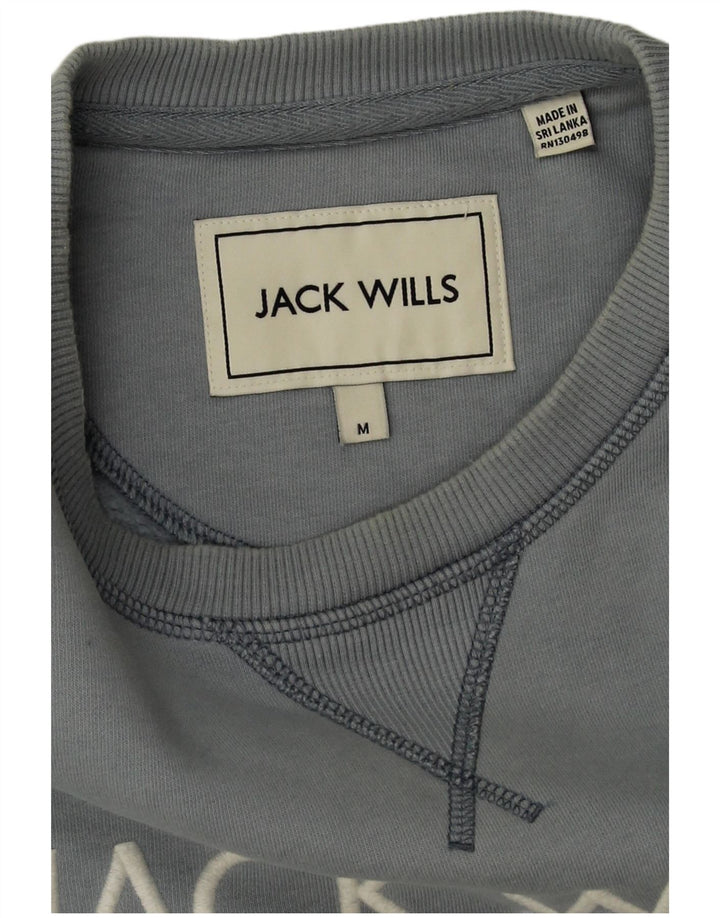 Ανδρικό γραφικό φούτερ Jack Wills, μεσαίο μπλε βαμβακερό
