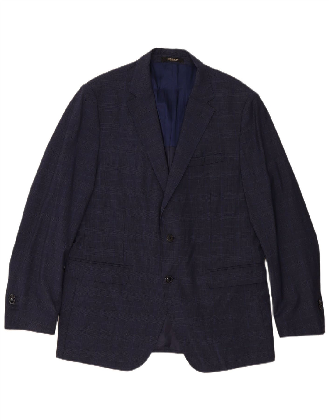 MASSIMO DUTTI Ανδρικό σακάκι μπλέιζερ με 2 κουμπιά EU 56 XL Navy Blue Houndstooth