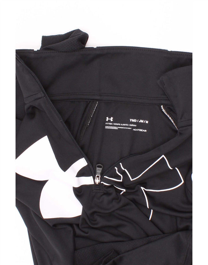 Under Armour Girls Fitted Graphic Top Μακρύ μανίκι 9-10 ετών Μεσαίο Μαύρο