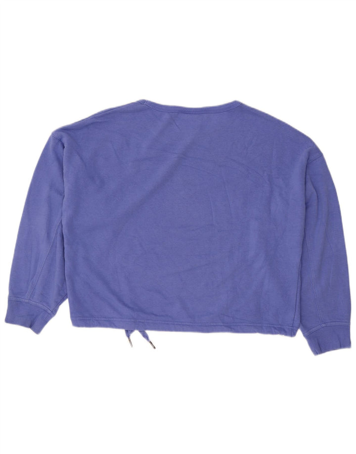 CHAMPION Γυναικεία Crop Oversized Φούτερ Jumper UK 14 Medium Blue