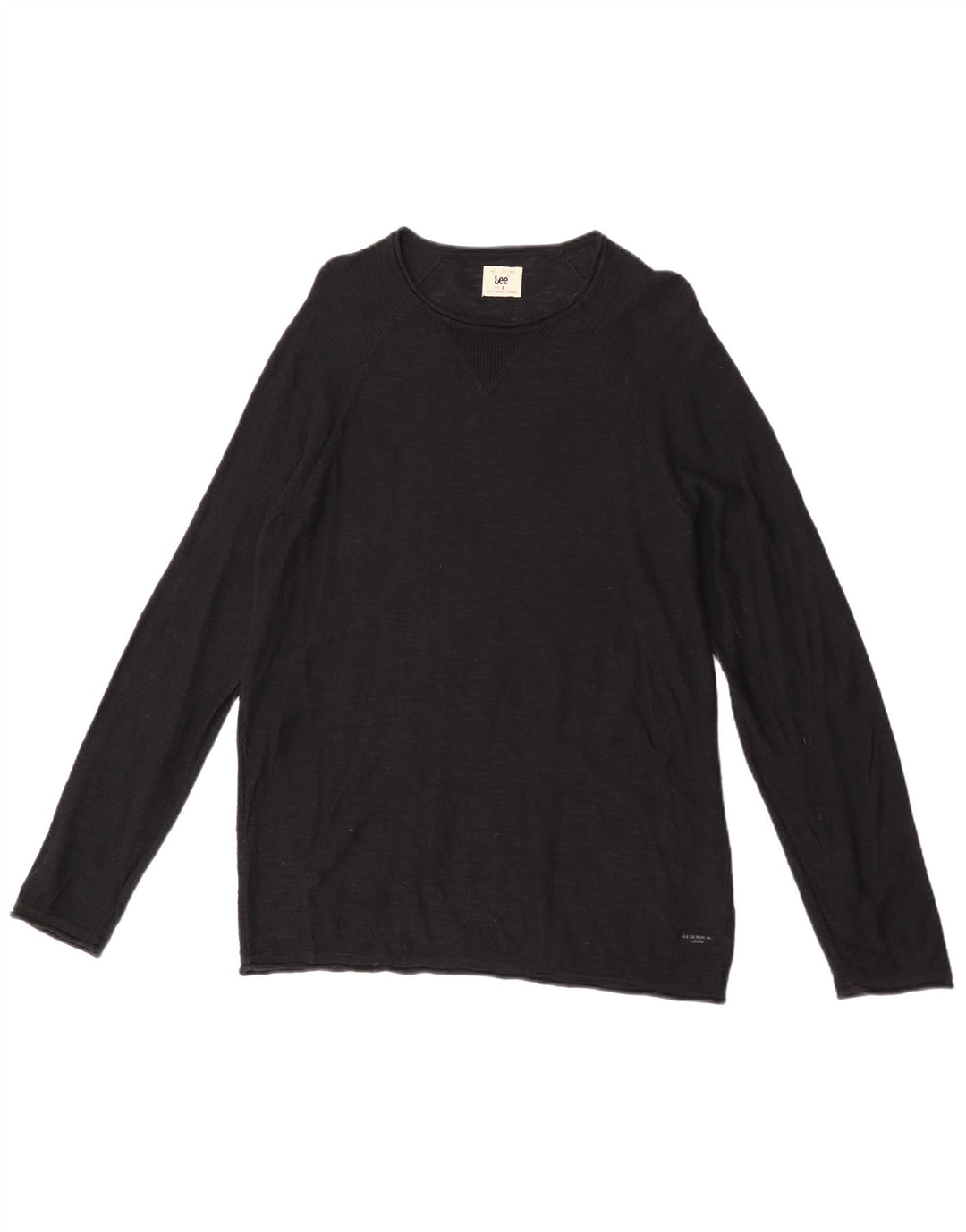 Πουλόβερ Lee Mens Crew Neck Jumper Μικρό μαύρο βαμβακερό