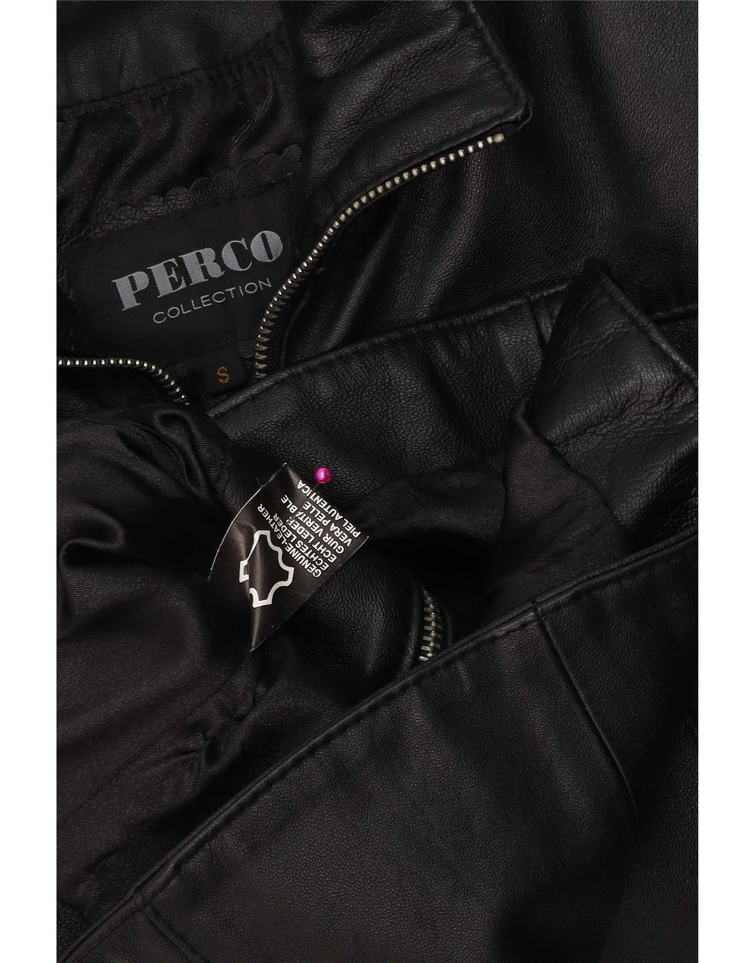 Vintage Γυναικείο Δερμάτινο Μπουφάν UK 10 Small Black Leather