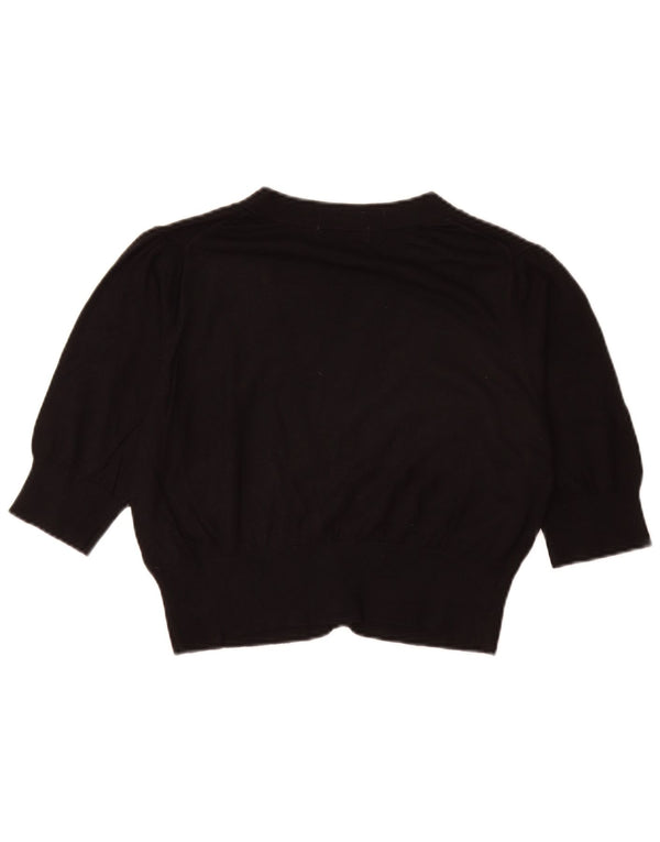 Marks & Spencer Γυναικείο πουλόβερ Crop Cardigan UK 14 Medium Black