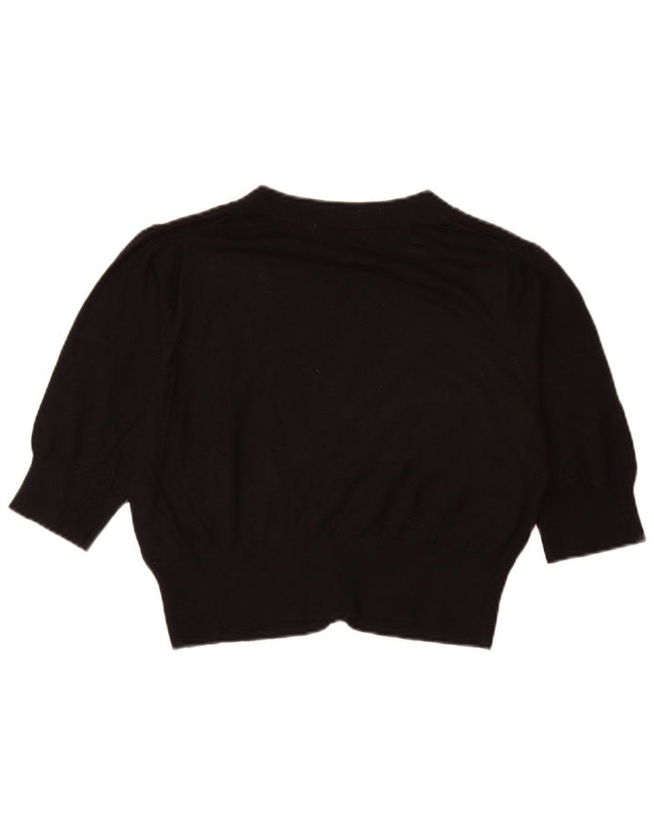 Marks & Spencer Γυναικείο πουλόβερ Crop Cardigan UK 14 Medium Black