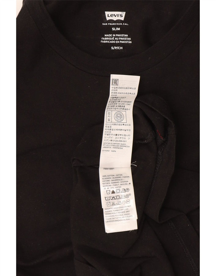 Ανδρικό μπλουζάκι Levi's Slim Fit Top Μικρό μαύρο βαμβακερό