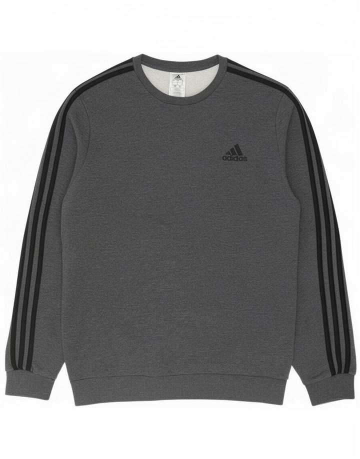 Ανδρικό φούτερ Adidas Jumper μεγάλο γκρι βαμβακερό