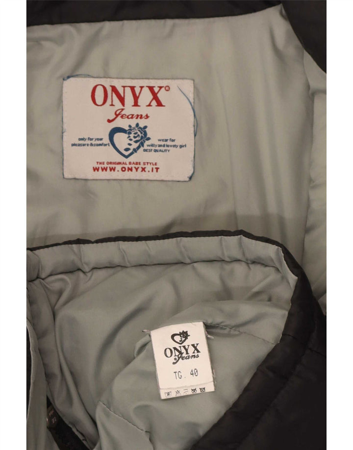 Onyx Γυναικείο μπουφάν με επένδυση IT 40 Small Black Polyamide