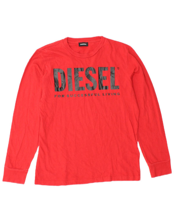 DIESEL Boys Graphic Top Μακρυμάνικο 11-12 ετών Κόκκινο Βαμβακερό