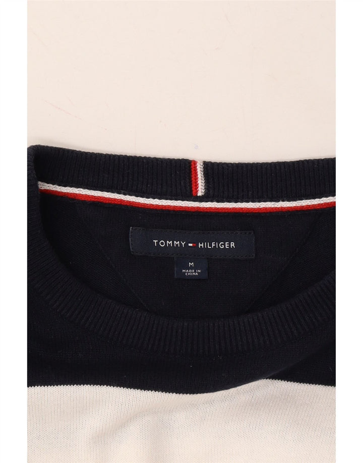 TOMMY HILFIGER Mens Boat Neck Jumper Sweater Medium Multicoloured Vintage Tommy Hilfiger and Second-Hand Tommy Hilfiger from Messina Hembry 