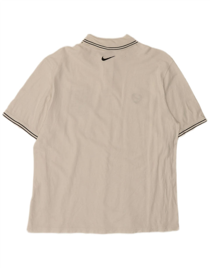 Ανδρικό γραφικό πόλο μπλουζάκι Nike XL λευκό βαμβακερό