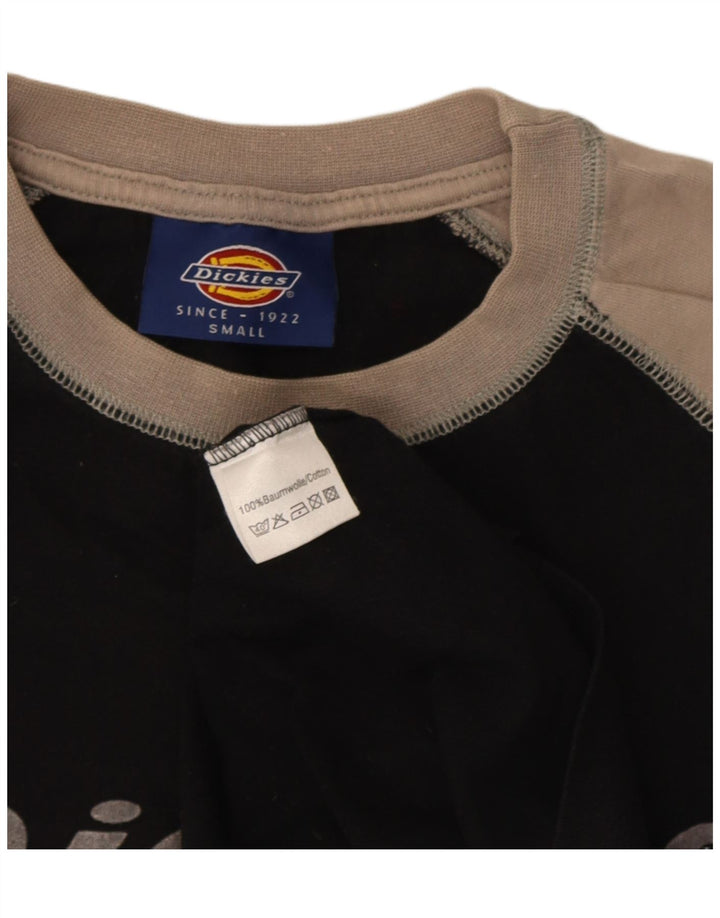 Ανδρικό γραφικό τοπ Dickies, μακρυμάνικο, μικρό μαύρο χρώμα, βαμβακερό
