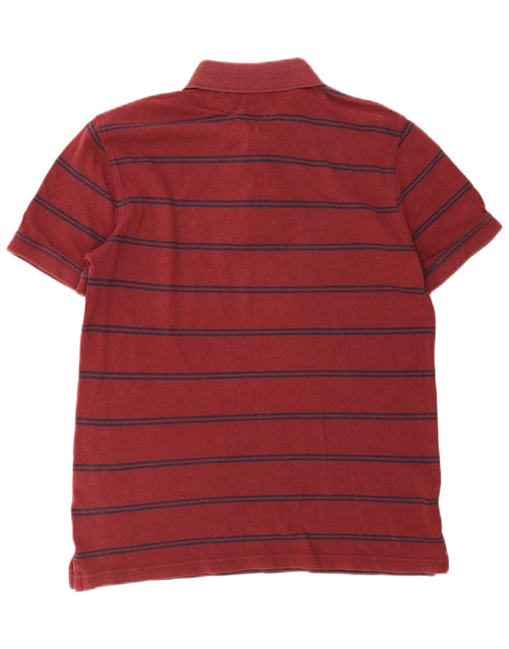 Tommy Hilfiger Ανδρικό πουκάμισο Polo Custom Fit μεγάλο κόκκινο ριγέ