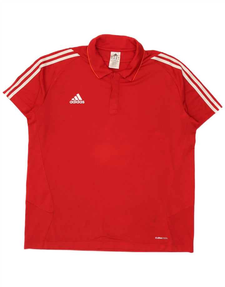 Ανδρικό μπλουζάκι Adidas Climacool Polo IT 50/52 2XL Κόκκινο πολυεστέρας