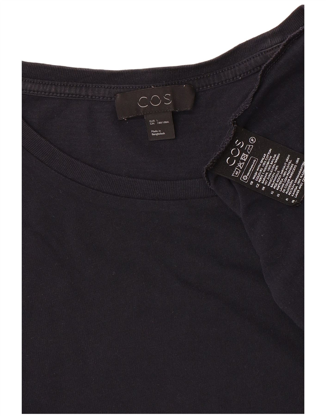 Ανδρικό T-Shirt Cos Top Large Navy Blue από βαμβάκι