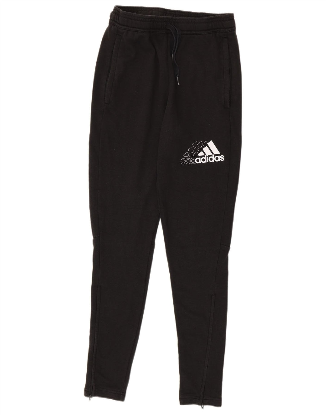Ανδρική αθλητική φόρμα ADIDAS Παντελόνι Μικρό μαύρο βαμβακερό