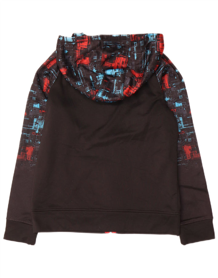 Puma Boys Zip Hoodie πουλόβερ 14-15 ετών Μεγάλο μαύρο γεωμετρικό πολυεστέρα