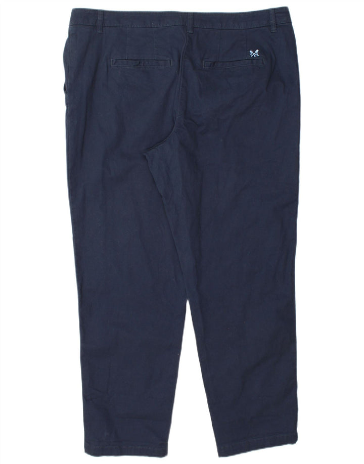CREW ΕΝΔΥΜΑΤΑ Γυναικεία κωνικό παντελόνι Chino UK 16 Large W38 L29 Navy Blue