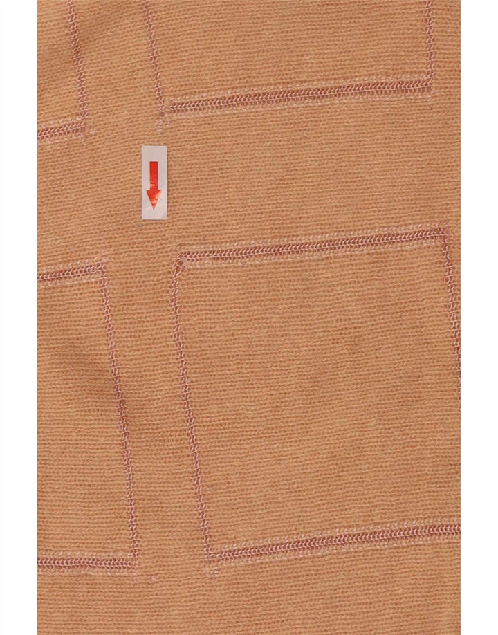 Vintage γυναικείο πουλόβερ με ρολό λαιμόκοψη IT 44 Medium Pink Geometric
