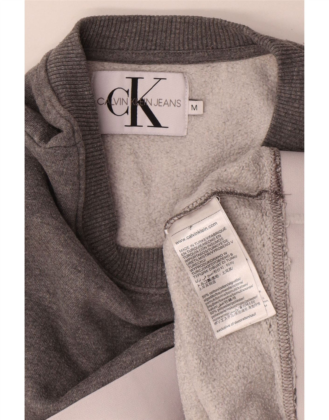 Γυναικεία φούτερ Calvin Klein Jeans Crop Jumper UK 14 Medium Grey