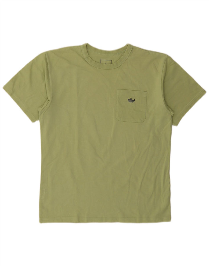 Ανδρικό T-Shirt Adidas Top Μεσαίο πράσινο βαμβακερό