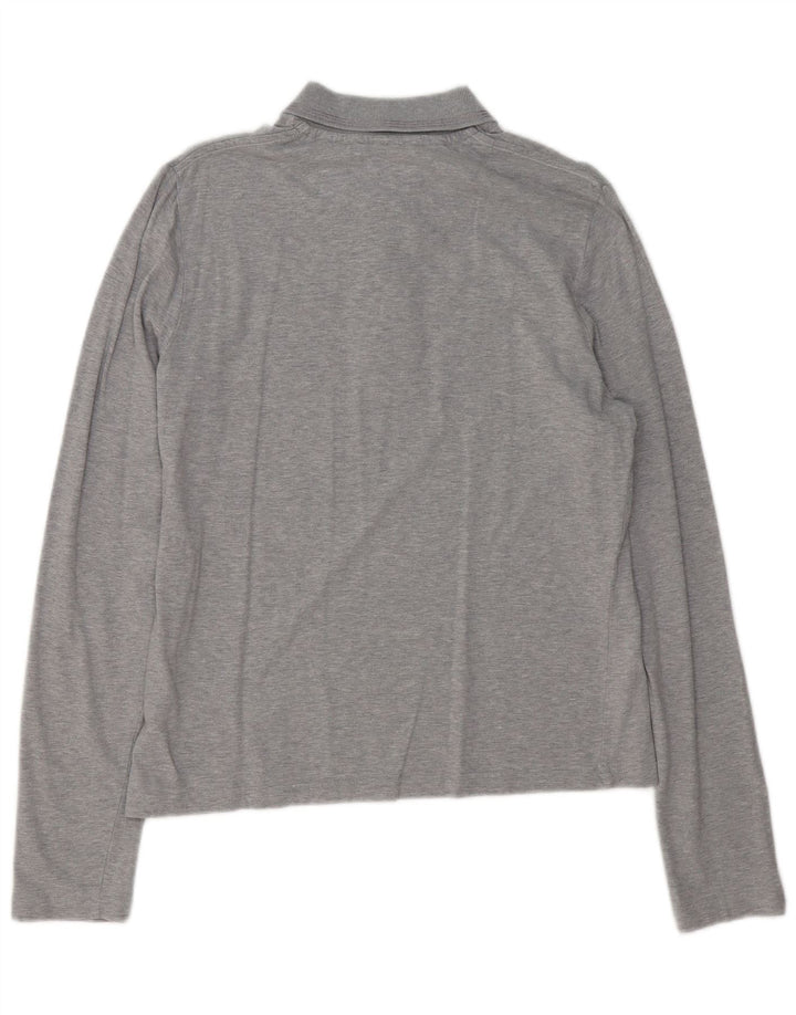 JACOB COHEN Ανδρικό μακρυμάνικο μπλουζάκι πόλο, βαμβακερό σε μεσαίο γκρι