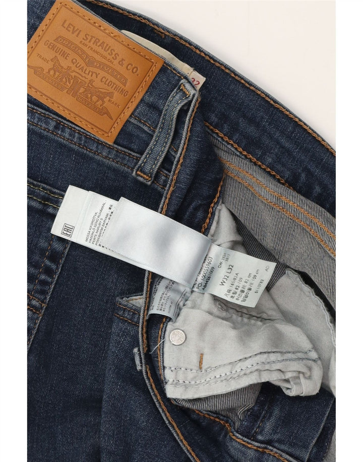 LEVI'S Γυναικείο 724 ψηλό ίσιο τζιν W32 L32 Μπλε βαμβακερό