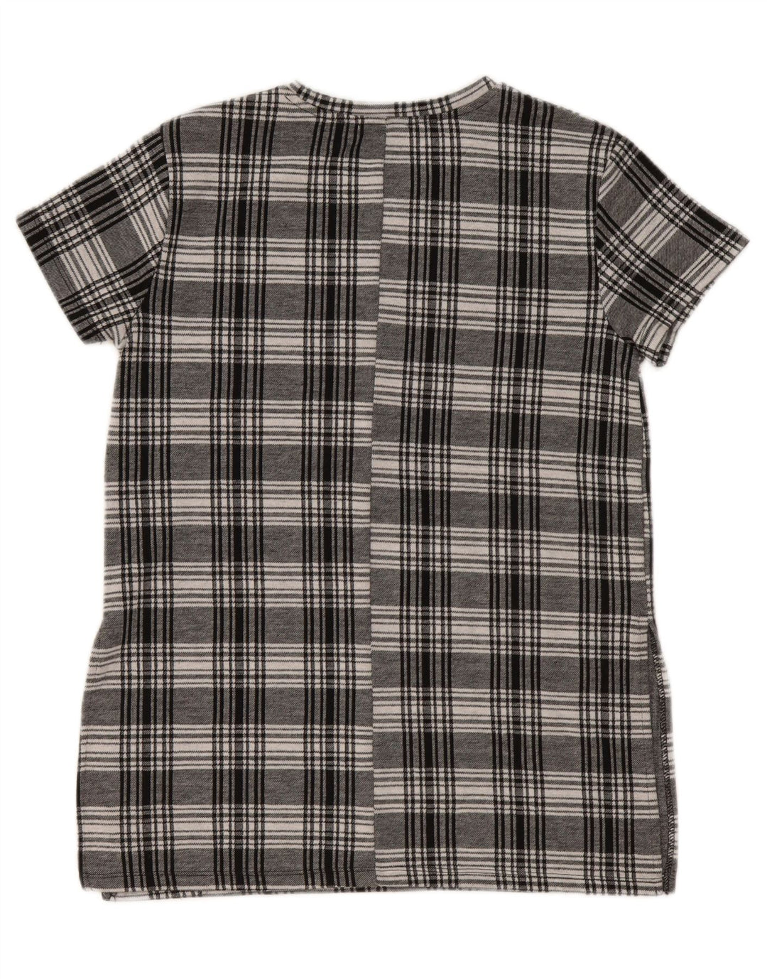 ZARA Womens Trafaluc Tunic Top 10 Small Grey Check
