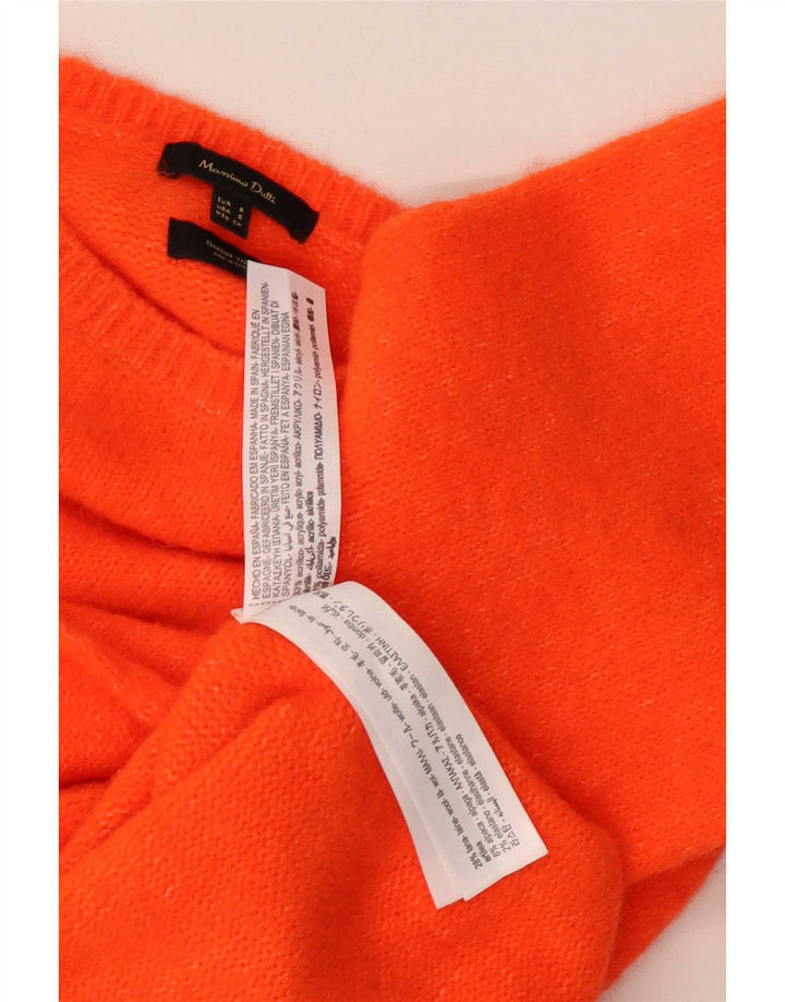 Massimo Dutti Γυναικείο πουλόβερ υπερμεγέθη Crew Neck Jumper UK 10 Small Orange