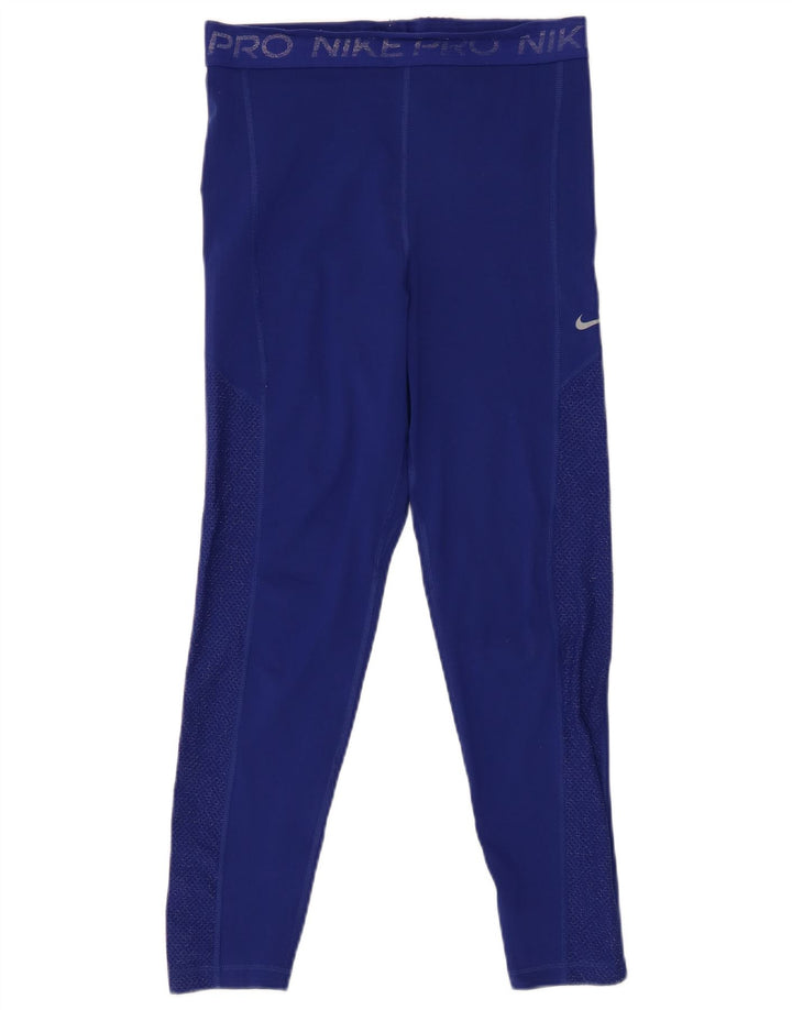 Γυναικεία γραφικά κολάν NIKE UK 12 Medium Blue Polyester