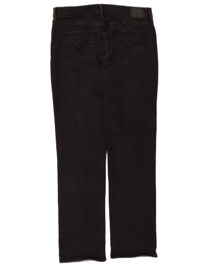 Γυναικείο τζιν ίσιο Levi's W31 L32 μαύρο βαμβακερό