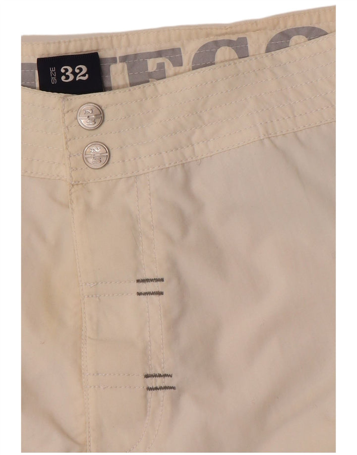 NORTH SAILS Mens Graphic Swimming Shorts Medium White Polyamide