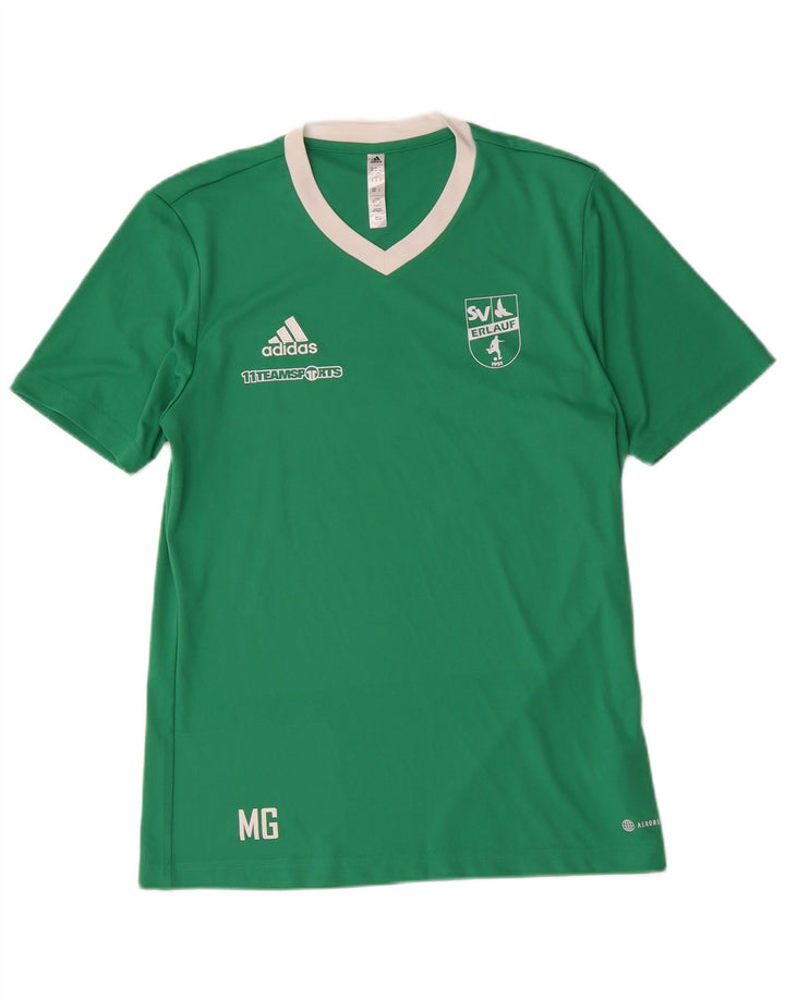 Ανδρικό γραφικό T-Shirt Adidas Aeroready Top μεσαίο πράσινο πολυεστέρας