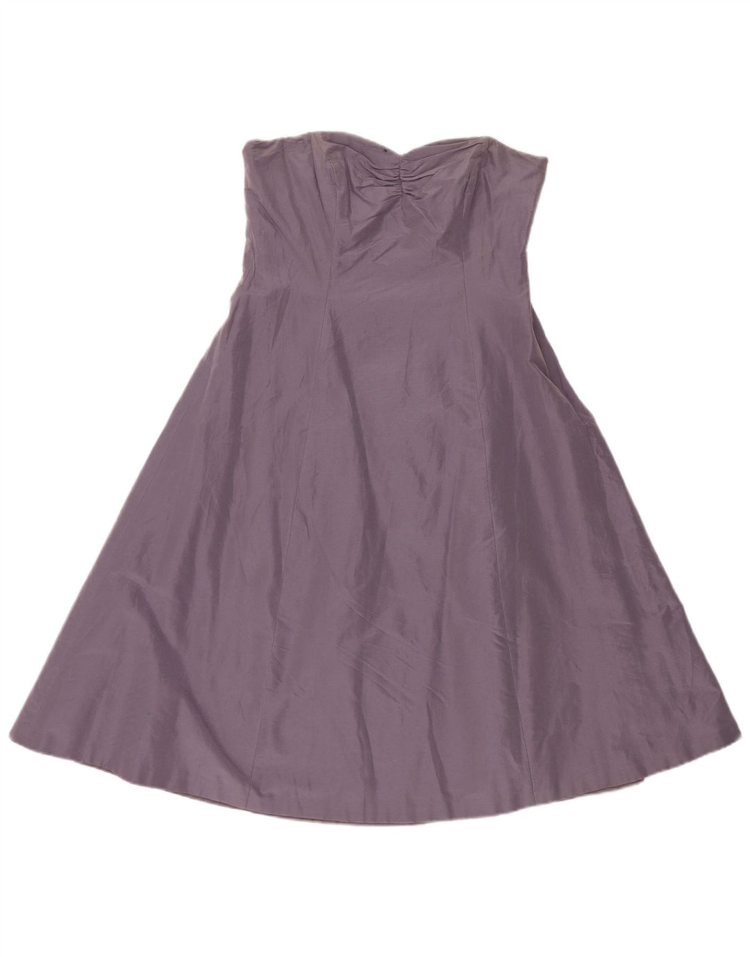 Coast Γυναικείο Στράπλες Φόρεμα UK 14 Medium Purple Βαμβακερό
