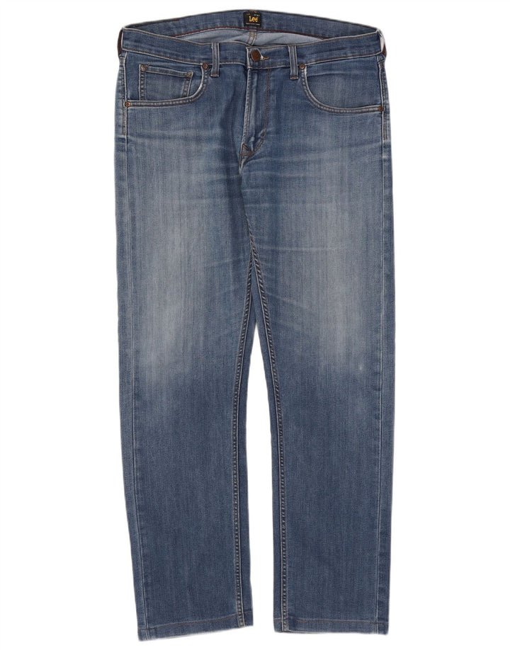 Lee Womens Daren Straight Jeans W34 L29 Blue Cotton