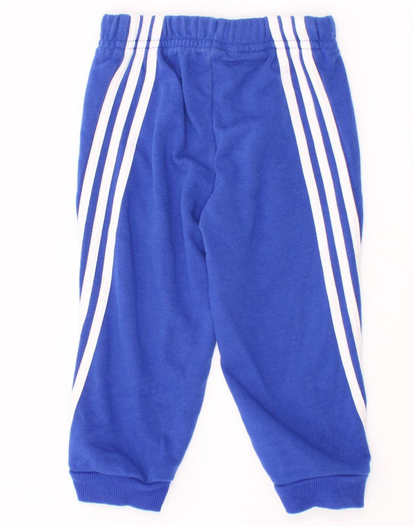 Παντελόνι αθλητικής φόρμας Adidas Baby Boys Joggers 9-12 μηνών μπλε βαμβακερό