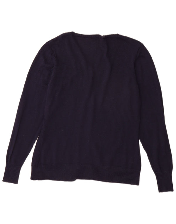 Joe Browns Γυναικείο πουλόβερ γραφικών ζακέτα UK 12 Medium Navy Blue Floral