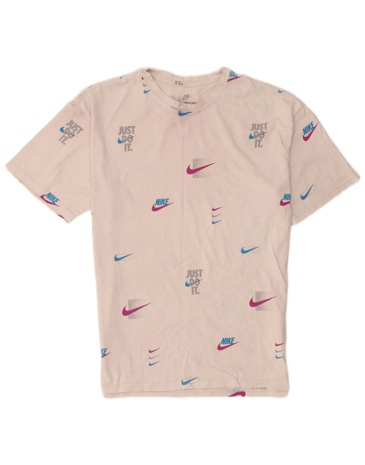 Ανδρικό μπλουζάκι Nike με γραφικό φόρεμα, μεσαίο λευκό βαμβακερό