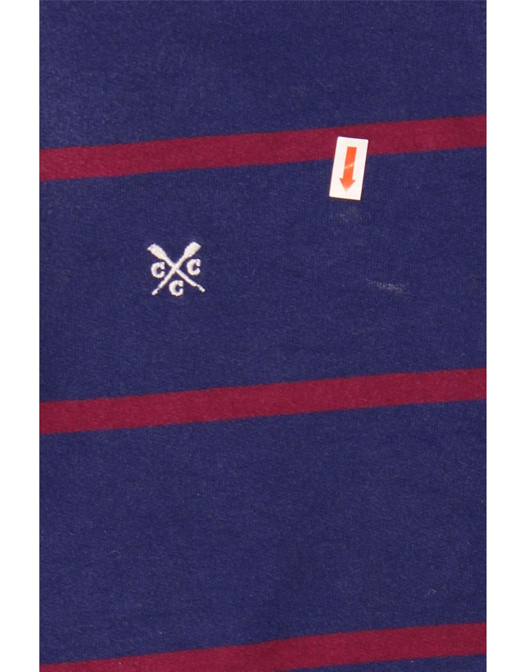 CREW CLOTHING Γυναικεία φούτερ Jumper UK 16 Large Navy Blue ριγέ