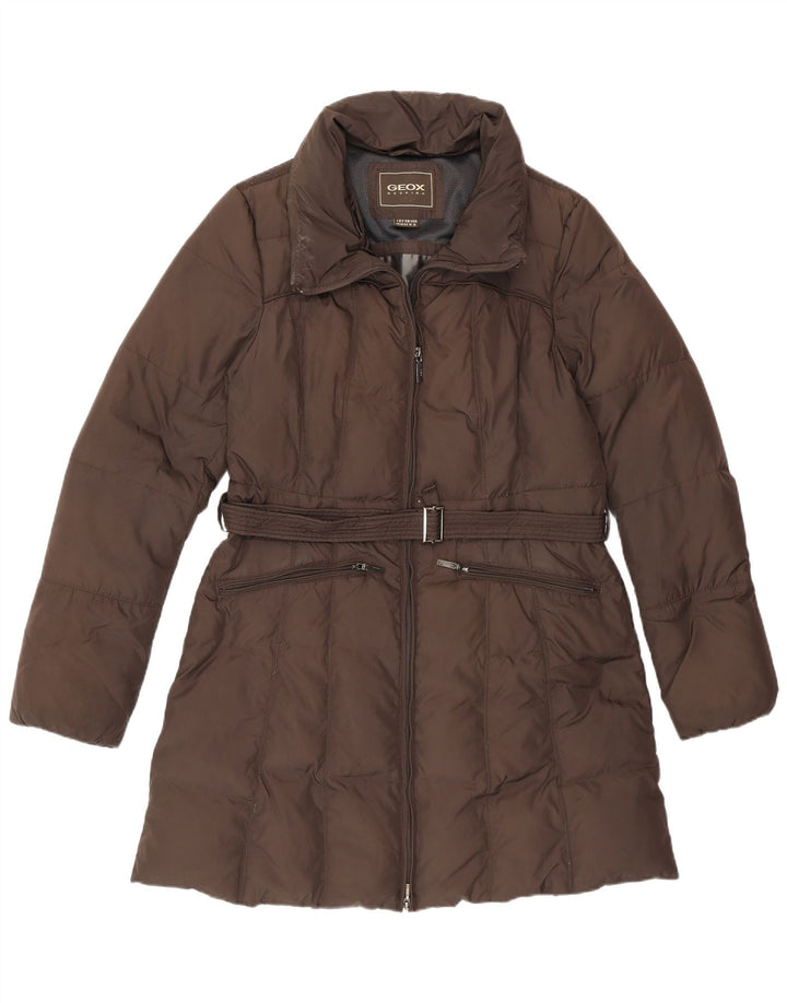 Geox Γυναικείο παλτό UK 14 Large Brown Πολυεστέρας