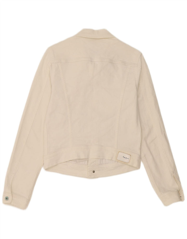 PEPE Jeans Γυναικείο Τζιν Μπουφάν UK 10 Small White